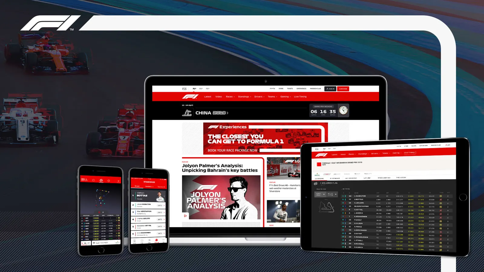 F1 TV를 나타내는 Formula 1 공식 이미지