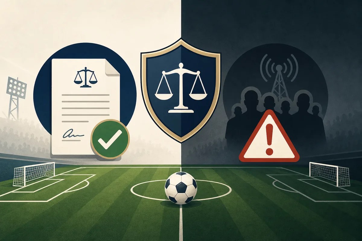 Guide sur la legalite de Futbol Libre TV : droits de diffusion, risques APK et liens en ligne, autorisations, signaux d alerte et alternatives autorisees.