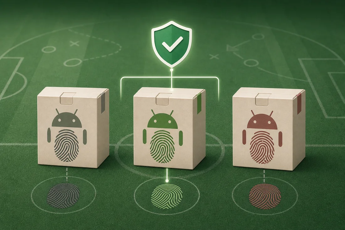 서로 다른 Android 패키지 식별자를 나타내는 편집용 이미지